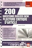 200 questions isolées qcm en lecture critique d'article